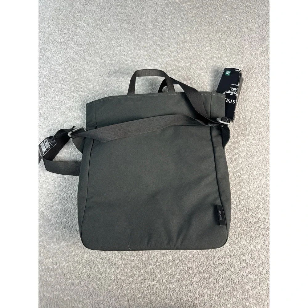 NEW Osprey Arcane Zip Top Tote Backpack I‎ Stonewash Black Embroidered